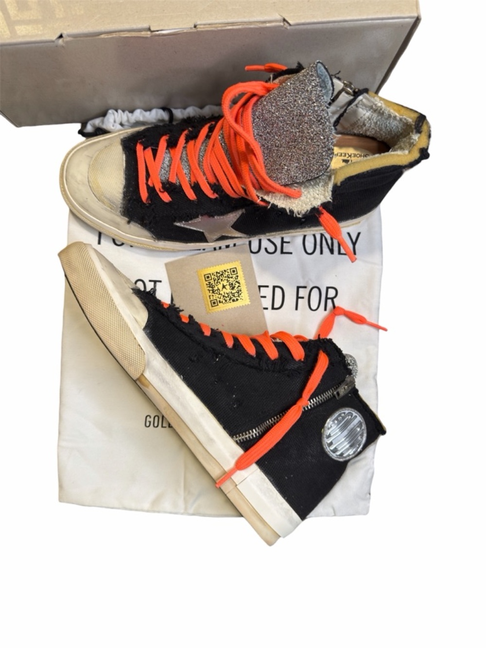 Golden Goose Limited Edition Swarovski Crystals Fancy Penstar High-Top Sneakers